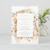 秋ワイルドフラワーフレームボホブライダルシャワー 招待状 (スタンド正面)