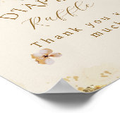 秋ワイルドフラワーフローラベビーガールシャワーおむつ ポスター (角)