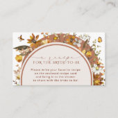 秋ワイルドフラワーブライダルシャワーレシピ要求 エンクロージャーカード (正面)