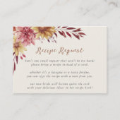 秋ワイルドフラワーブライダルシャワーレシピ要求 エンクロージャーカード (正面)