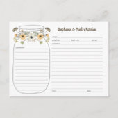 秋ワイルドフラワーブーケメイスンジャーレシピカード 案内ポストカード (正面)