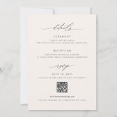 秋ワイルドフラワーブーケヴィンテージウェディング 招待状 (裏面)