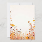 秋ワイルドフラワーベビーシャワー招待状 招待状 (裏面)