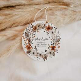 秋ワイルドフラワーベビーシャワー フェイバータグ