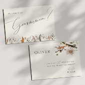 秋ワイルドフラワーベージュグロムスマン提案カード 招待状