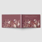 秋ワイルドフラワーマウヴ結婚ズ ゲストブック (全面)