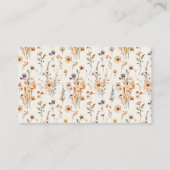 秋ワイルドフラワーミセス・ゲームカードのキス数 プレイスカード (裏面)