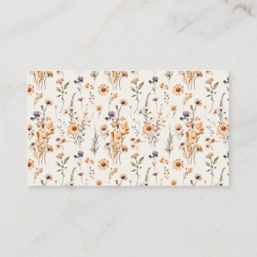 秋ワイルドフラワーミセス・ゲームカードのキス数 プレイスカード (裏面)