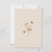 秋ワイルドフラワーミニマルエレガントブライダルシャワー サンキューカード (裏面)