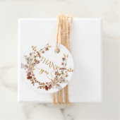 秋ワイルドフラワーミニマルエレガントリストベビーシャワー フェイバータグ (インサイチュ)