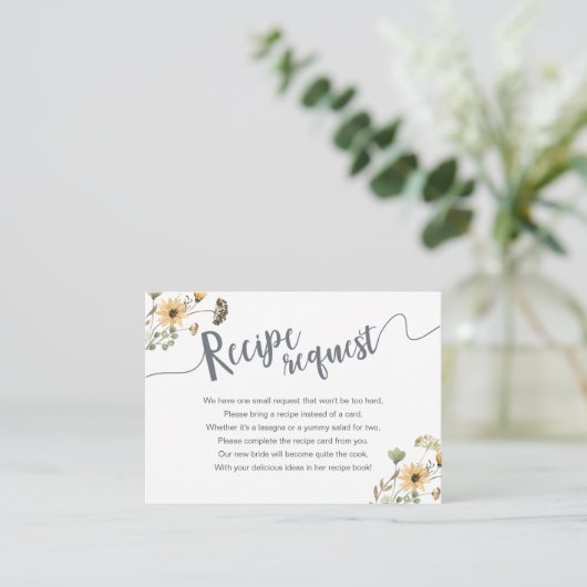 秋ワイルドフラワーメイソンジャールレシピリクエスト エンクロージャーカード (スタンド正面)