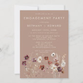 秋ワイルドフラワーメドートープ婚約パーティ 招待状 (正面)