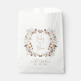 秋ワイルドフラワーリースベビーイン開花ベビーシャワー フェイバーバッグ