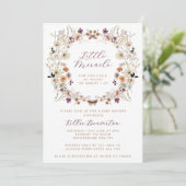 秋ワイルドフラワーリースリトルミラクルベビーシャワー 招待状 (スタンド正面)