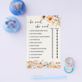 秋ワイルドフラワー彼は彼女はシャワーゲームカードを言った チラシ (シングル)