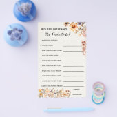 秋ワイルドフラワー彼女のゲームカードをどれだけ知っているか チラシ (シングル)