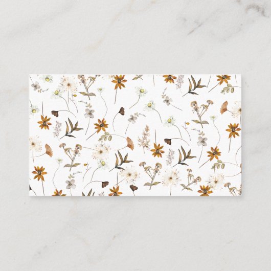 秋ワイルドフラワー推測いくつのキスブライダルゲーム エンクロージャーカード (裏面)