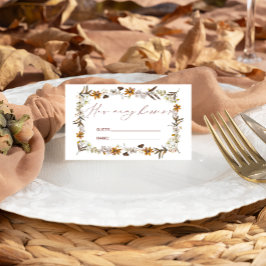 秋ワイルドフラワー推測いくつのキスブライダルゲーム エンクロージャーカード