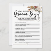 秋ワイルドフラワー樺の木ツリーブライダルシャワーゲーム 招待状 (正面)