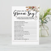 秋ワイルドフラワー樺の木ツリーブライダルシャワーゲーム 招待状 (スタンド正面)