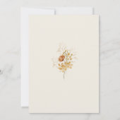 秋ワイルドフラワー秋の赤ちゃんシャワー 招待状 (裏面)