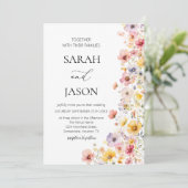 秋ワイルドフラワー秋エレガントフローラボ結婚ホ 招待状 (スタンド正面)