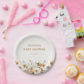 秋ワイルドフラワー秋ベビーシャワー紙プレート ペーパープレート (パーティー)