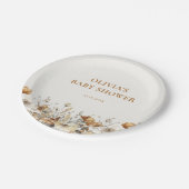 秋ワイルドフラワー秋ベビーシャワー紙プレート ペーパープレート (アングル)