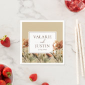 秋ワイルドフラワー結婚ズフローラナプキン スタンダードカクテルナプキン (インサイチュ)