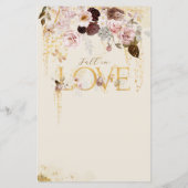 秋ワイルドフラワー金ゴールドフローラブライダルシャワーゲーム (裏面)