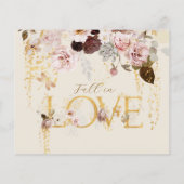 秋ワイルドフラワー金ゴールドフローラブライダルシャワーレシピ (裏面)