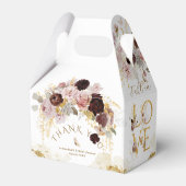 秋ワイルドフラワー金ゴールドフローラブライダルシャワー フェイバーボックス (裏面サイド)