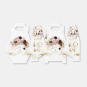 秋ワイルドフラワー金ゴールドフローラブライダルシャワー フェイバーボックス (折り畳みなし)