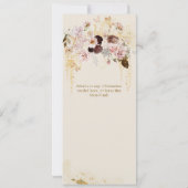 秋ワイルドフラワー金ゴールドフローラブライダルシャワー 招待状 (裏面)