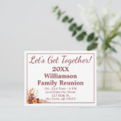 秋ワイルドフラワー集まる懇親会はがき シーズンポストカード (スタンド正面)