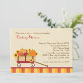 秋ワゴンブライダルシャワーの招待状 招待状 (スタンド正面)