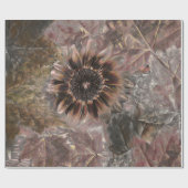 秋ヴィンテージひまわり茶色カエデ葉メ ラッピングペーパー (フラット)