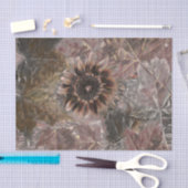 秋ヴィンテージひまわり茶色カエデ葉メ 薄葉紙 (クラフト)