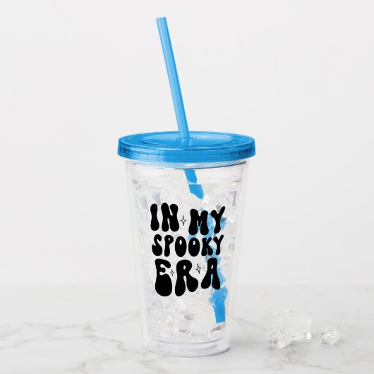 秋ヴィンテージインマイエラ不気味ーレトロハロウィーン アクリルタンブラー (アイス正面)