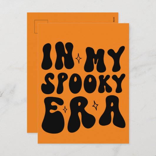 秋ヴィンテージインマイエラ不気味ーレトロハロウィーン シーズンポストカード (正面/裏面)