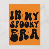 秋ヴィンテージインマイエラ不気味ーレトロハロウィーン シーズンポストカード (正面)