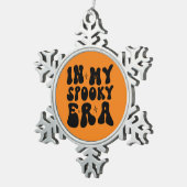 秋ヴィンテージインマイエラ不気味ーレトロハロウィーン スノーフレークピューターオーナメント (右)