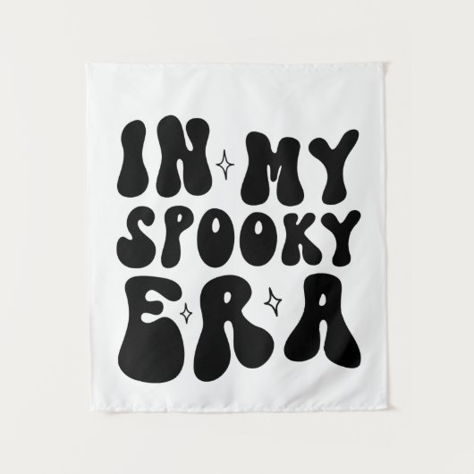 秋ヴィンテージインマイエラ不気味ーレトロハロウィーン タペストリー (正面)