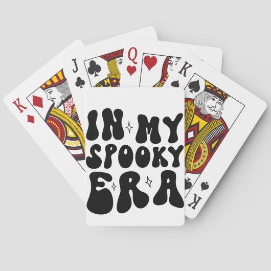 秋ヴィンテージインマイエラ不気味ーレトロハロウィーン トランプ (裏面)