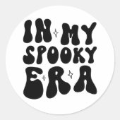 秋ヴィンテージインマイエラ不気味ーレトロハロウィーン ラウンドシール (正面)