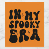 秋ヴィンテージインマイエラ不気味ーレトロハロウィーン ワインラベル (シングルラベル)