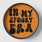 秋ヴィンテージインマイエラ不気味ーレトロハロウィーン 壁時計 (正面)