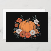 秋ヴィンテージパンプキンオータムサンクスギビング 招待状 (正面/裏面)