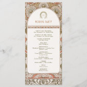 秋ヴィンテージラスト結婚式 プログラムアールヌーボー プログラム (裏面)