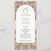 秋ヴィンテージラスト結婚式 プログラムアールヌーボー プログラム (正面)